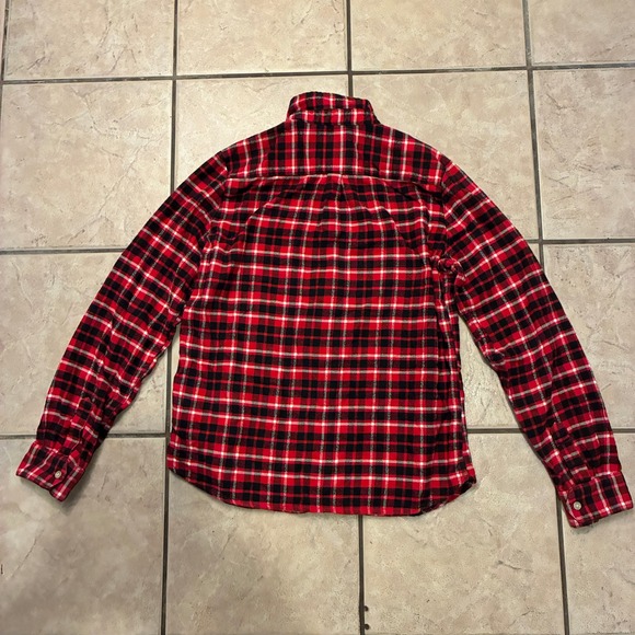 Levi's Men's Red Black Plaid Flannel Button Down Shirt Size L - Picture 2 of 6